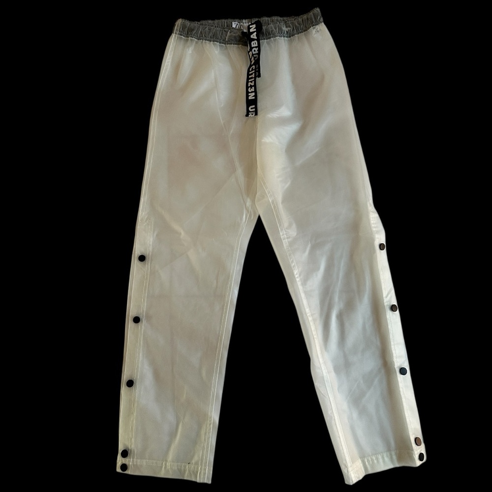 Zara Men's Transparent Joggers with Black Accents
